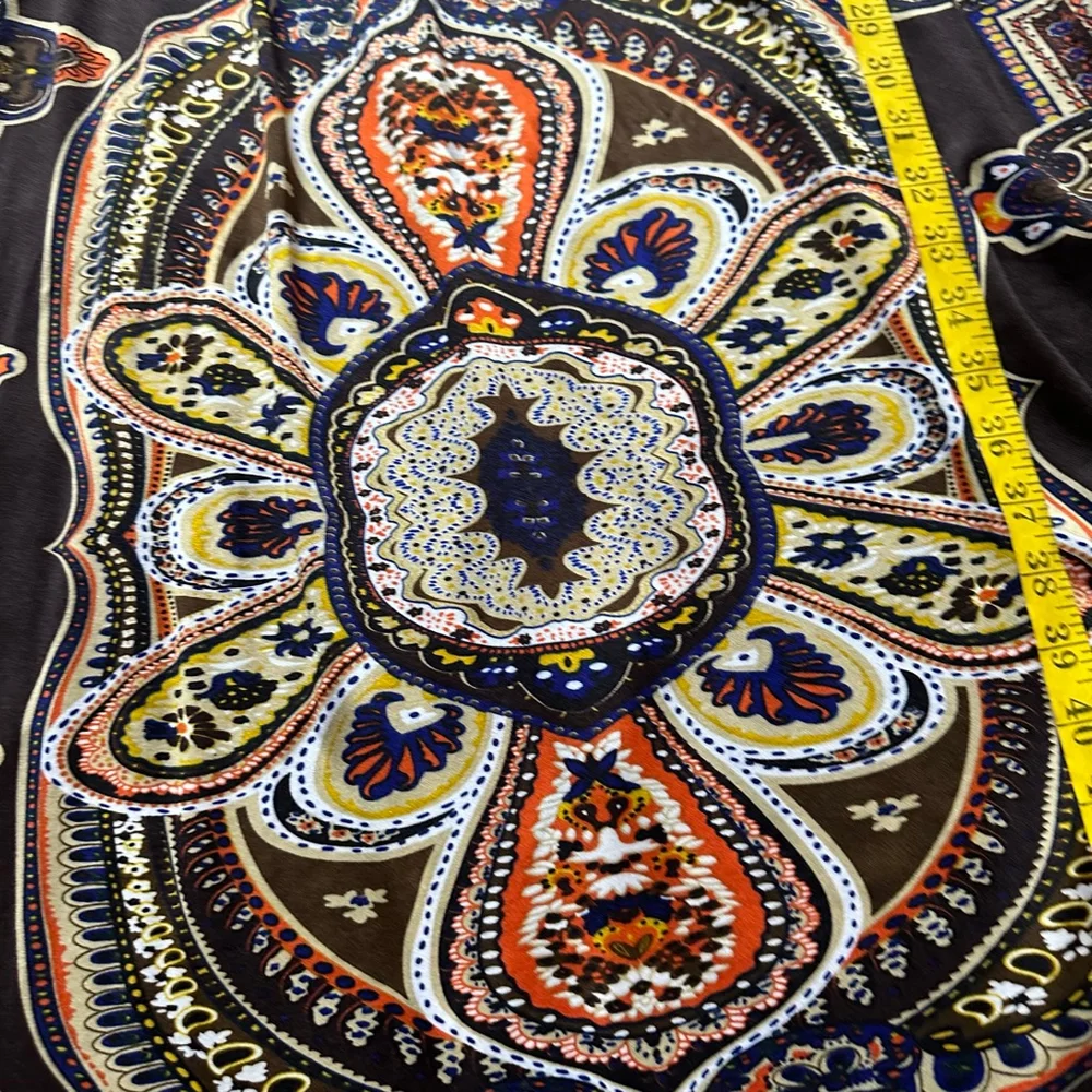 Women's SHESWOL Maxi Dress L Brown Orange Paisley Y2K - Picture 11 of 13